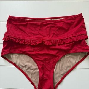 Kortni Jeane Vibrant Red Bikini Bottoms